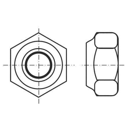 DIN 985   Гайка самоосигурител