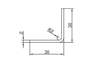 L 30 30 2000 L-профил,vZn,  30